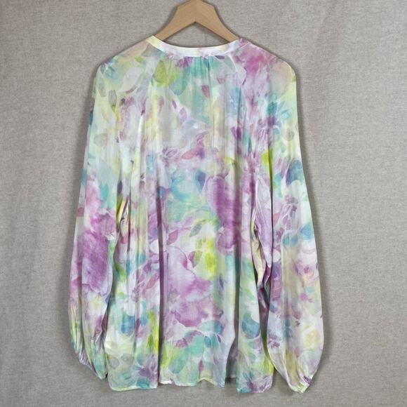 Adyson Parker Womens Top Size 2X Long Sleeve Office Career Feminine Fairy Flowy - Picture 6 of 9